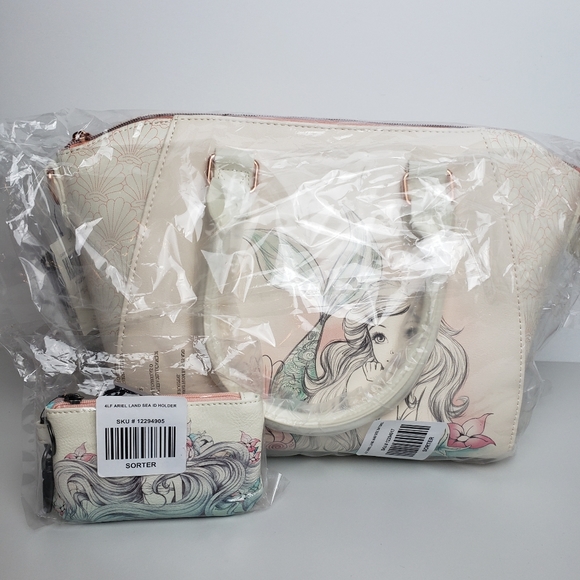 Loungefly Disney Ariel Sketch Satchel and Wallet - Picture 8 of 8